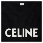 CELINE OVERSIZED SWEATER IN RIBBED WOOL BLACK