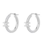 CELINE TRIOMPHE SPARKLE HOOPS IN STRASS AND BRASS WITH GOLD FINISH