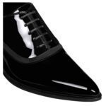 CELINE JUDE OXFORD IN PATENT CALFSKIN AND GROS GRAIN