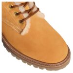 CELINE KURT LACE UP MID BOOT IN NUBUCK CALFSKIN AND SHEARLING