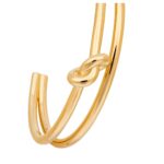 CELINE KNOT DOUBLE CUFF IN BRASS WITH GOLD FINISH