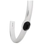 CELINE BEVELLED CUFF IN ONYX AND STERLING SILVER WITH RHODIUM FINISH
