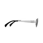 CELINE TRIOMPHE METAL 01 SUNGLASSES IN METAL SILVER-SMOKE