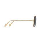 CELINE TRIOMPHE RHINESTONE 01 SUNGLASSES IN METAL WITH CRYSTALS GOLD-SMOKE