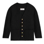 CELINE OVERSIZED JACKET IN CASHMERE NATTÉ BLACK