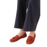 LORO PIANA DOT SOLE WALK LOAFER CINNAMON BARK