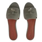 LORO PIANA SUMMER CHARMS SANDAL ARMY GRAY