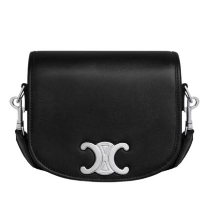 CELINE SMALL BESACE STRAP TRIOMPHE IN SUPPLE NATURAL CALFSKIN DARK ARMY