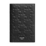 CELINE VERTICAL CARD HOLDER IN CALFSKIN WITH TRIOMPHE EMBOSSED ANTHRACITE