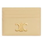 CELINE CARD HOLDER TRIOMPHE IN SHINY CALFSKIN BLACK-BLACK