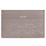 CELINE MEDIUM CARD HOLDER IN CALFSKIN WITH TRIOMPHE EMBOSSED BLACK