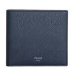 CELINE BI FOLD WALLET IN GRAINED CALFSKIN BLACK