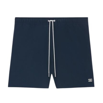 CELINE TRIOMPHE SWIM SHORTS IN NYLON NAVY