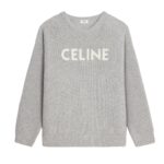 CELINE OVERSIZED SWEATER IN RIBBED WOOL BLACK