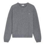 CELINE TRIOMPHE CREW NECK SWEATER IN WOOL AND CASHMERE KHAKI