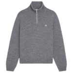 CELINE TRIOMPHE TRUCKER SWEATER IN WOOL AND CASHMERE BLACK-OFF WHITE