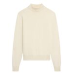 CELINE TRIOMPHE HIGH COLLAR SWEATER IN WOOL BLACK