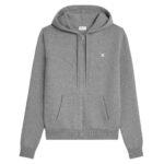 CELINE TRIOMPHE HOODED SWEATER IN WOOL AND CASHMERE BLACK-OFF WHITE