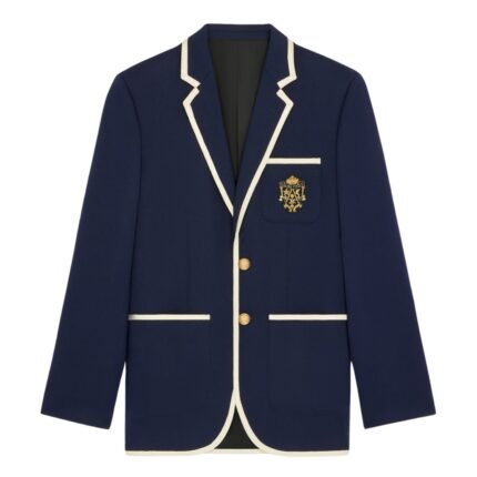 CELINE BLASON CLASSIC JACKET IN DIAGONAL WOOL