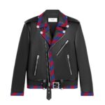CELINE BRAIDED BIKER IN CALFSKIN BLACK