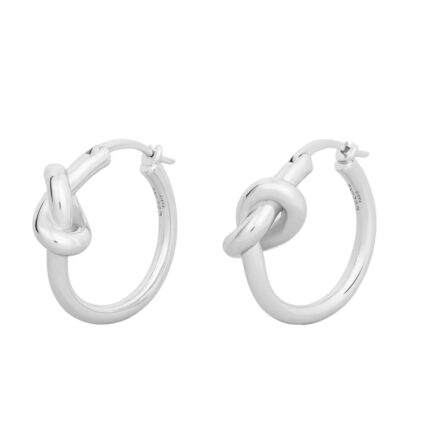 CELINE KNOT SMALL HOOPS IN BRASS WITH GOLD FINISH