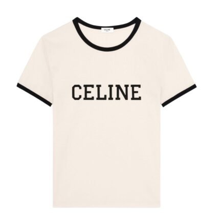 CELINE REGULAR T SHIRT IN COTTON JERSEY