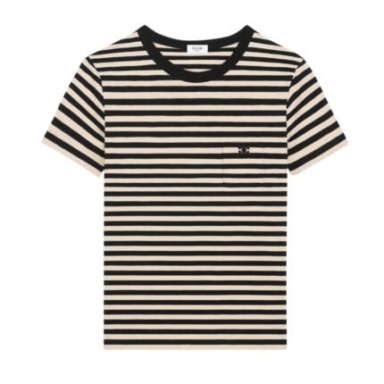 CELINE TRIOMPHE REGULAR T SHIRT IN STRIPED JERSEY