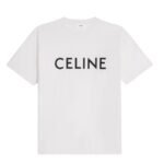 CELINE LOOSE T SHIRT IN COTTON JERSEY BLACK-WHITE