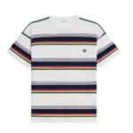 CELINE TRIOMPHE LOOSE T SHIRT IN JERSEY COTON RAYURE SURF OFF WHITE