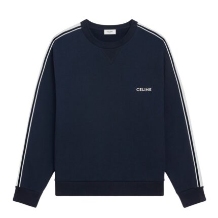 CELINE LOOSE SWEATSHIRT IN COTTON FLEECE BLACK