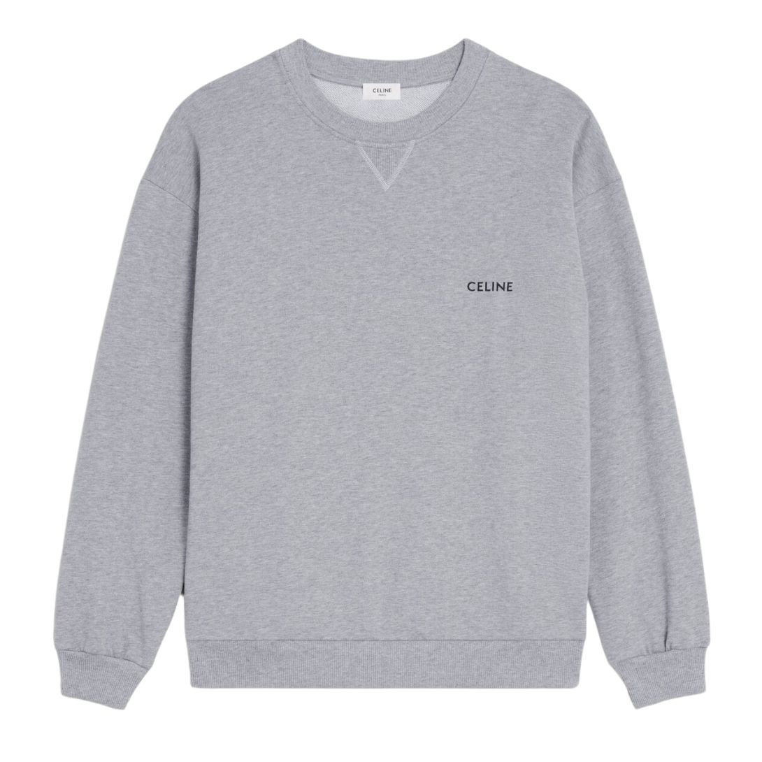 5 CELINE LOOSE SWEATSHIRT IN COTTON FLEECE GREY