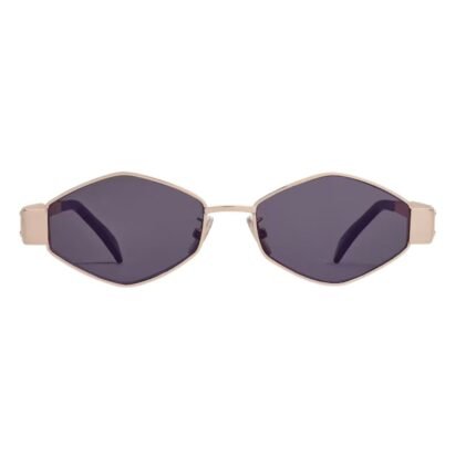 CELINE TRIOMPHE METAL 02 SUNGLASSES IN METAL ROSE GOLD-SMOKE