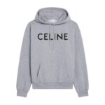 CELINE LOOSE HOODIE IN COTTON FLEECE BLACK