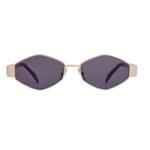 CELINE TRIOMPHE METAL 02 SUNGLASSES IN METAL GOLD-GREEN