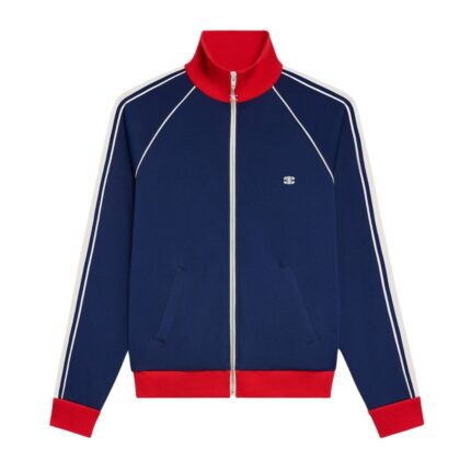 CELINE TRIOMPHE TRACKSUIT JACKET IN DOUBLE FACE JERSEY