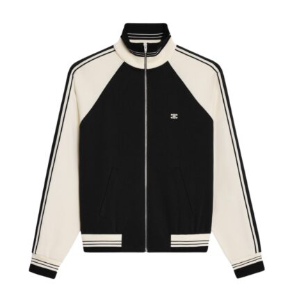 CELINE TRACKSUIT JACKET IN DOUBLE FACE JERSEY VINTAGE BURGUNDY