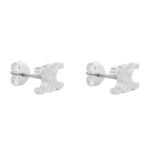 CELINE TRIOMPHE STUDS IN BRASS WITH SILVER FINISH