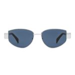 CELINE TRIOMPHE METAL 04 SUNGLASSES IN METAL SILVER-BLUE