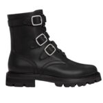 CELINE MAGGIE BUCKLE ZIPPED BOOT IN SHINY BULL