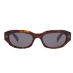 CELINE BLACK FRAME 58 SUNGLASSES IN ACETATE RED HAVANA