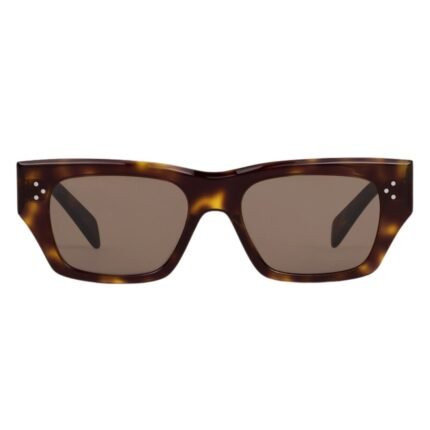CELINE BLACK FRAME 55 SUNGLASSES IN ACETATE CARAMEL HAVANA