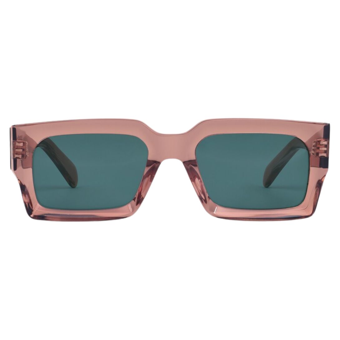 5 CELINE BLACK FRAME 53 SUNGLASSES IN ACETATE TRANSPARENT ROSE CARAMEL