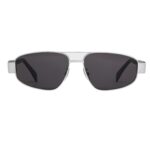 CELINE TRIOMPHE METAL 03 SUNGLASSES IN METAL SILVER-SMOKE