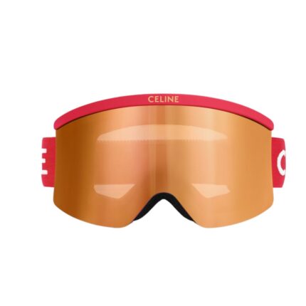 CELINE SKI MASK IN INJECTED NYLON WITH MIRROR LENSES RED