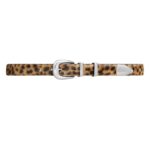 CELINE MEDIUM WESTERN BELT IN PONY CALFSKIN WITH LEOPARD PRINT
