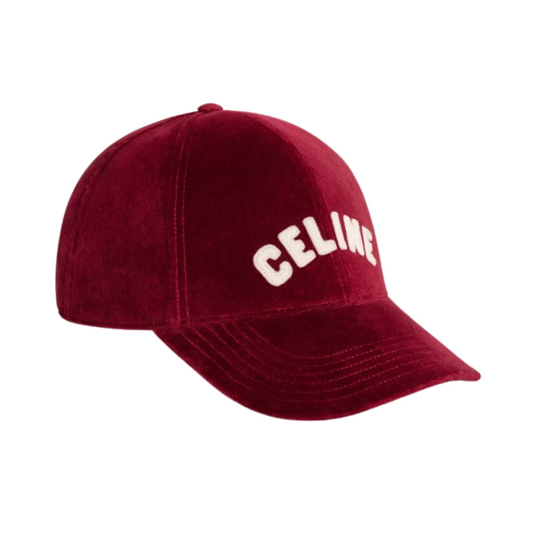 5 CELINE BASEBALL CAP IN COTTON VELVET