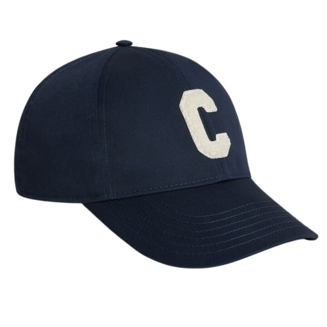 5 CELINE INITIAL BASEBALL CAP IN COTTON MARINE