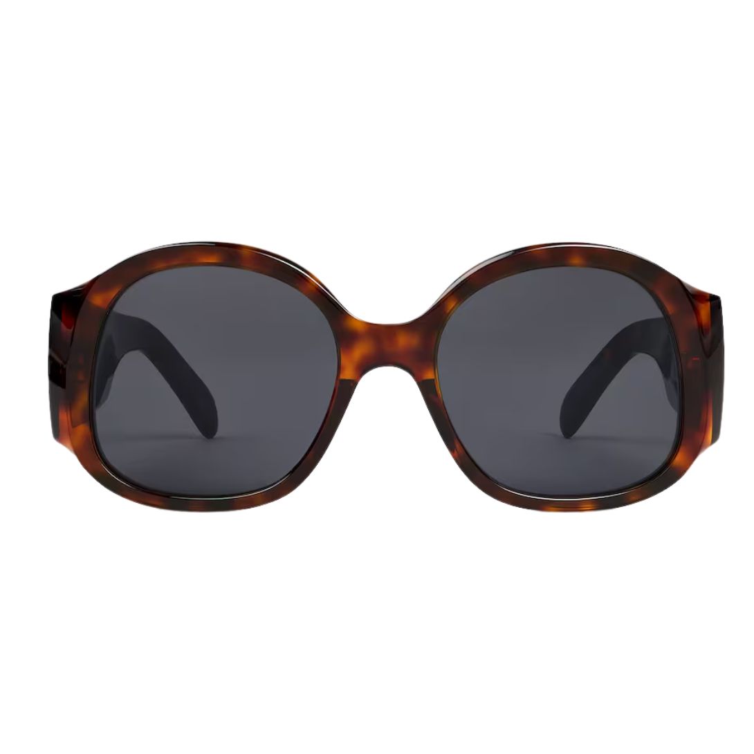 5 CELINE TRIOMPHE XL 02 SUNGLASSES IN ACETATE RED HAVANA