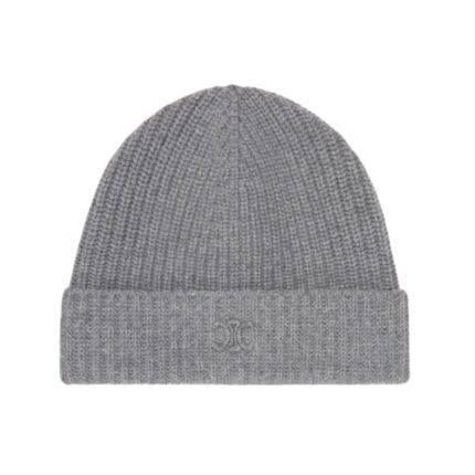 CELINE TRIOMPHE BEANIE IN SCOTTISH CASHMERE BLACK