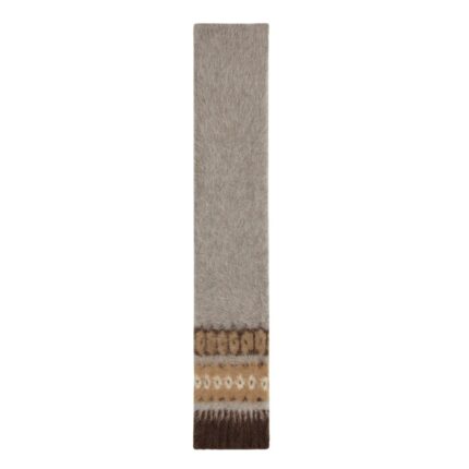 CELINE SCARF IN BRUSHED FAIR ISLE ALPACA WOOL